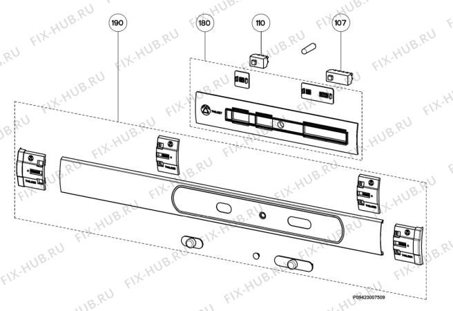 Взрыв-схема вытяжки Ideal Zanussi IZHT630X - Схема узла Section 2